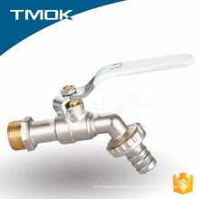 ISO certificate Yuhuan TMOK white handle water faucet for cold and hot water stopcock